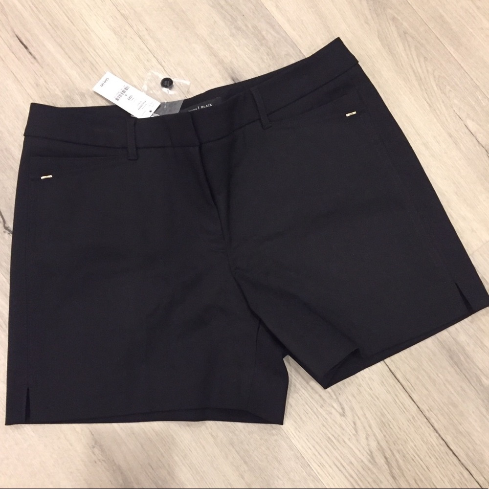 White House Black Market Black Stretch Shorts Sz 6